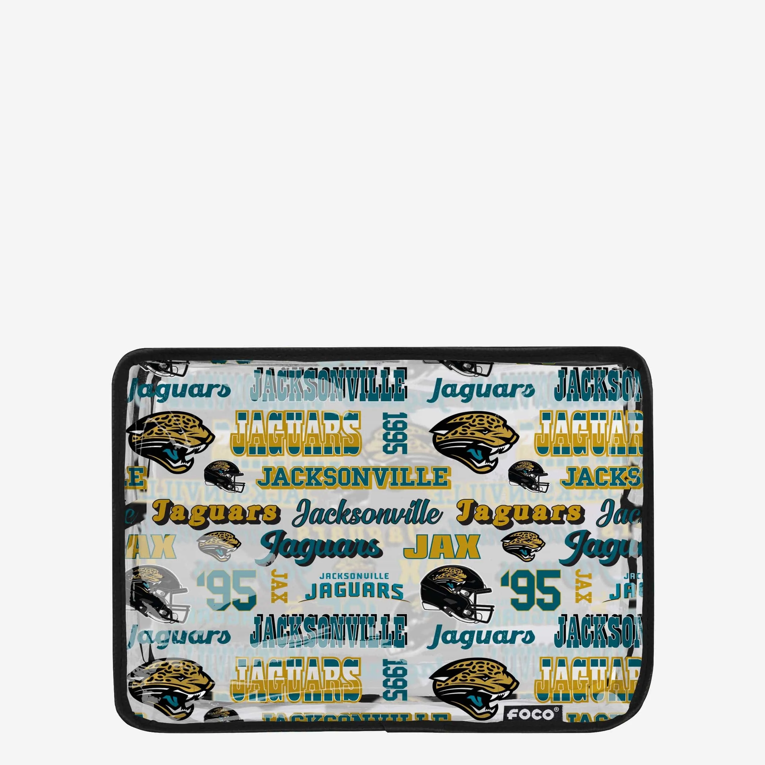 Jacksonville Jaguars Repeat Retro Print Clear Cosmetic Bag