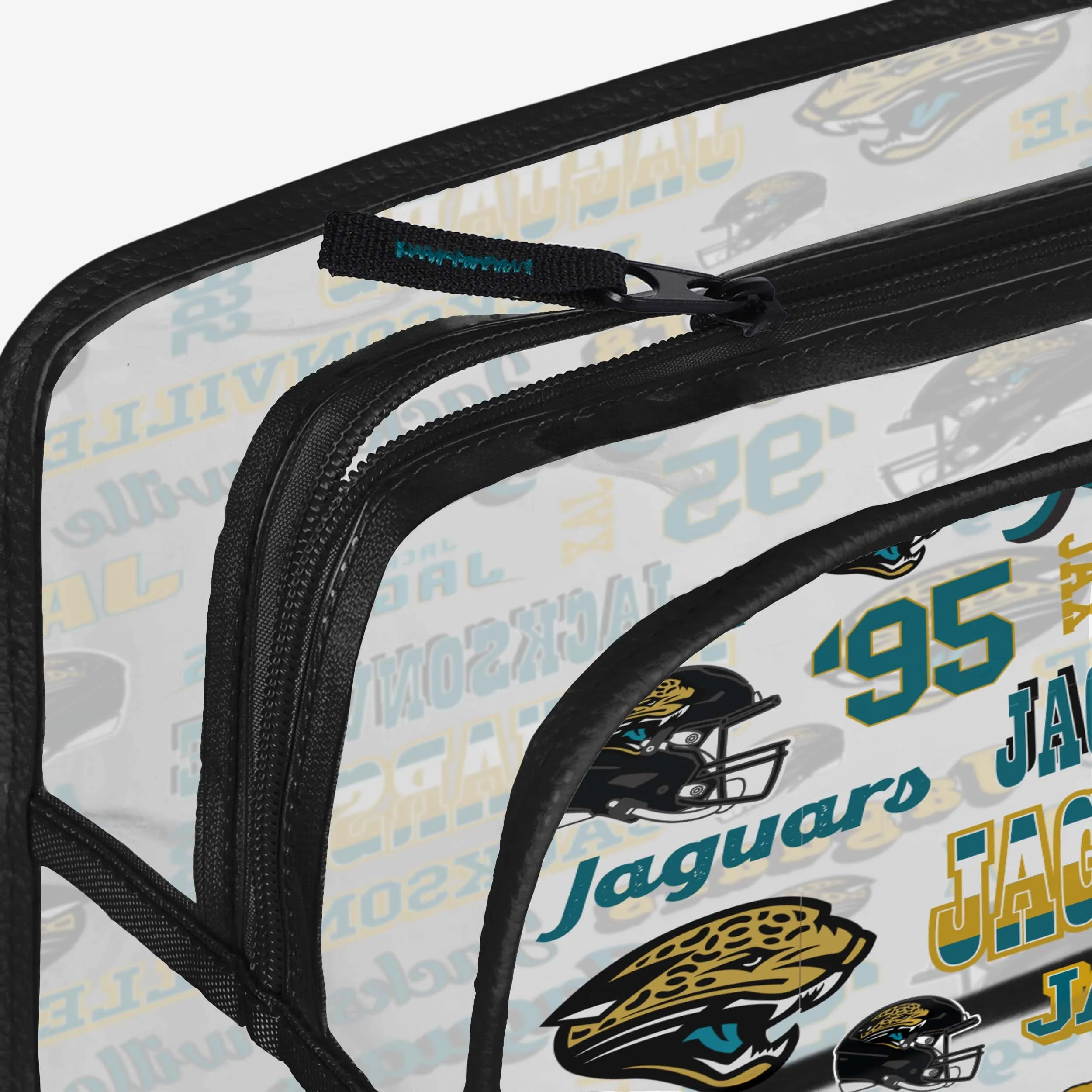 Jacksonville Jaguars Repeat Retro Print Clear Cosmetic Bag