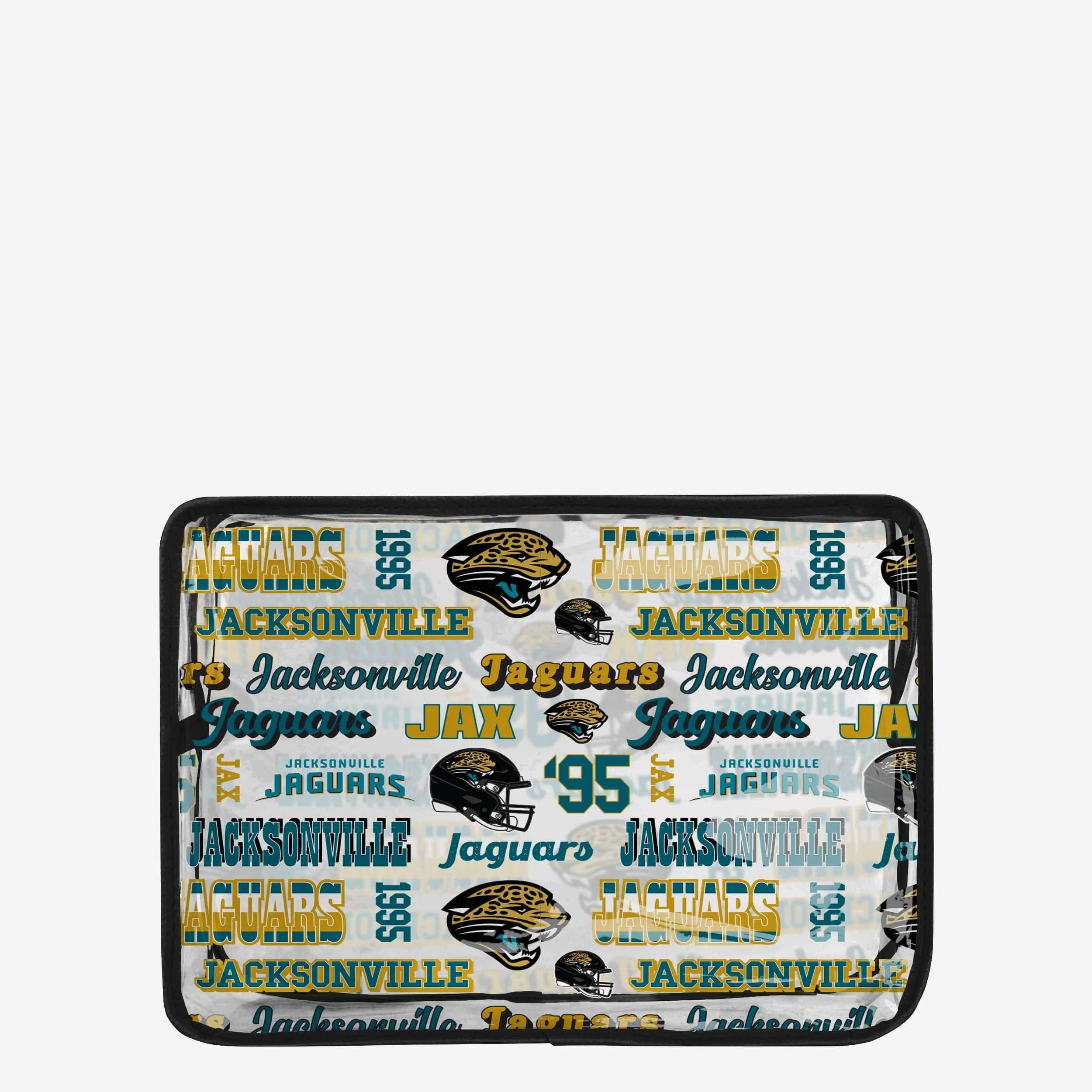 Jacksonville Jaguars Repeat Retro Print Clear Cosmetic Bag