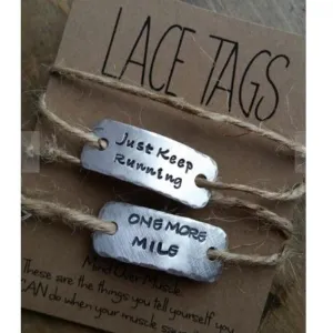 Just Keep Runing One More Mile Shoe Lace Tag Set