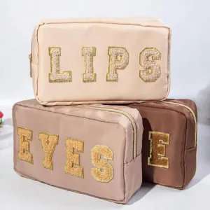 Kawaii 3PC Embroidered Makeup Bag Set 🎀💖 Waterproof & Stylish Storage for All Your Beauty Essentials! 👜✨
