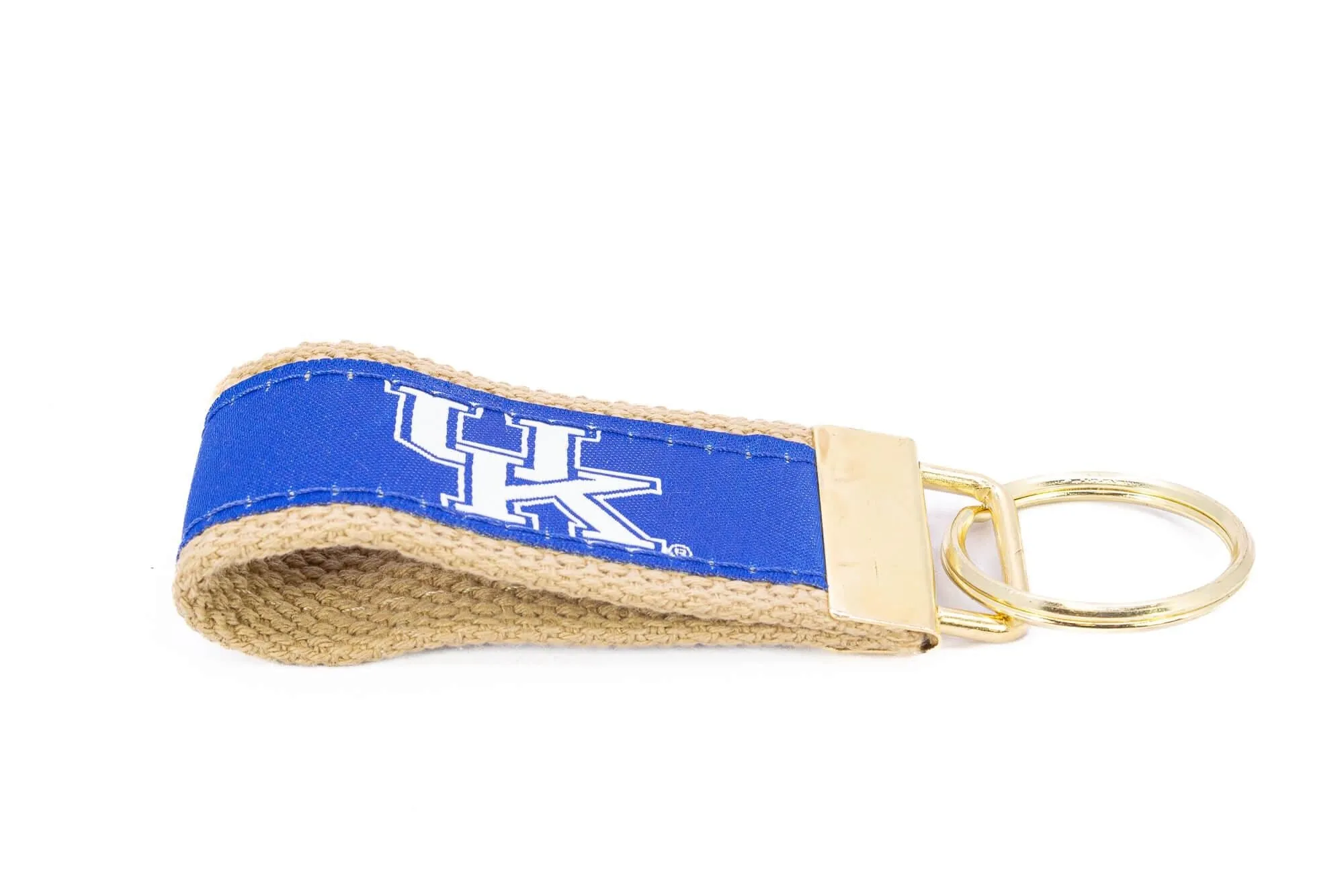 Kentucky Wildcats Collegiate Woven Ribbon Key Chain. Kentucky Key Fob. UKY Wildcats Gift. Kentucky Key Ring. Brass Clasp and O-Ring.
