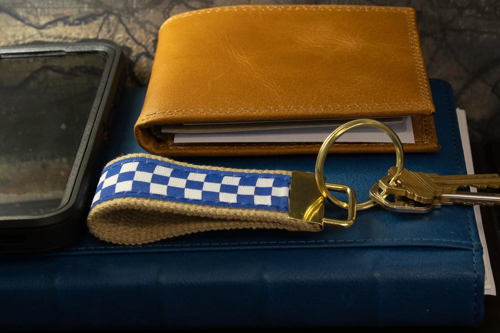 Kentucky Wildcats Collegiate Woven Ribbon Key Chain. Kentucky Key Fob. UKY Wildcats Gift. Kentucky Key Ring. Brass Clasp and O-Ring.