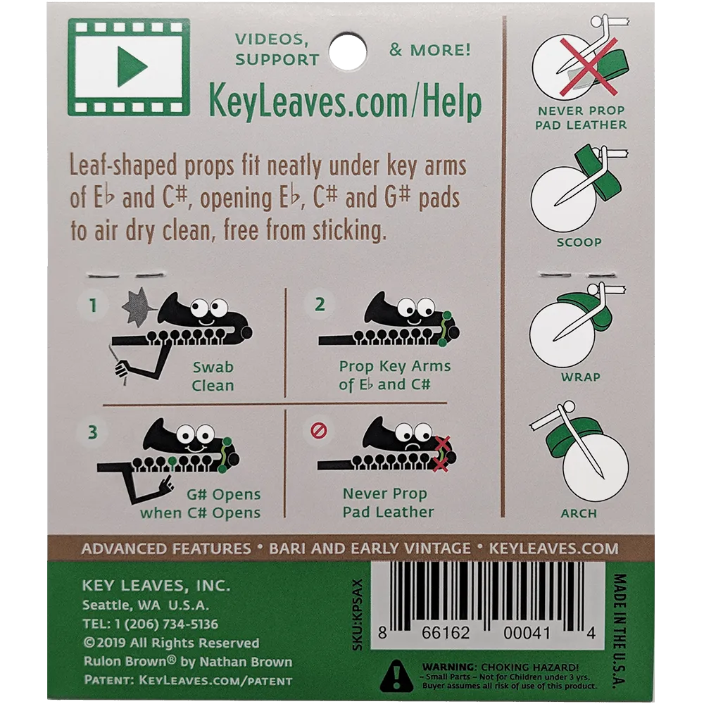 Key Leaves Sax Key Props