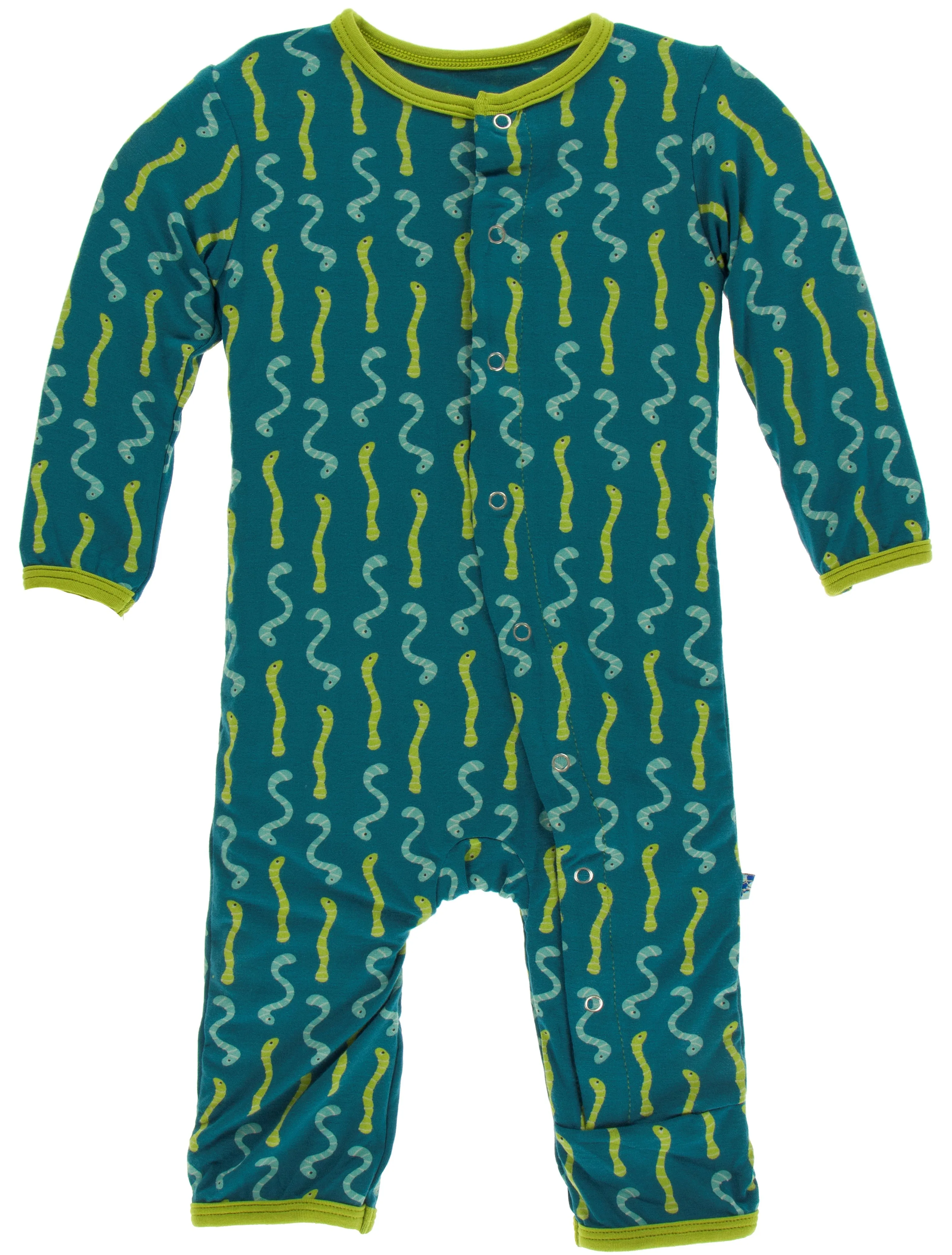 KicKee Pants Oasis Worms Coverall with Snaps