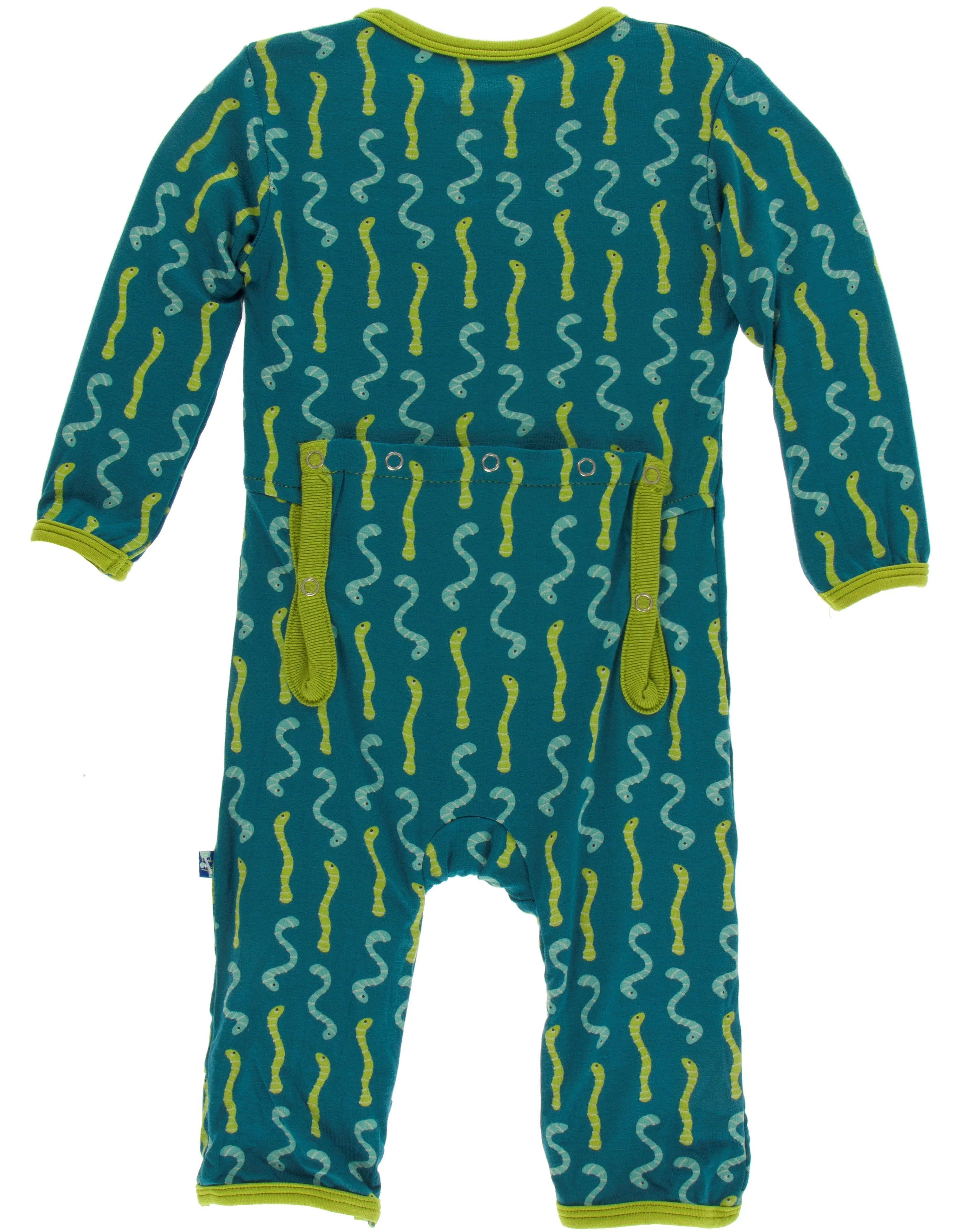 KicKee Pants Oasis Worms Coverall with Snaps