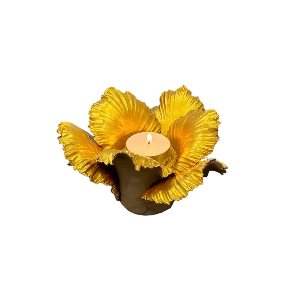 KIDDEE TAMDEE Daffodil Candle Holder - Brown Gold