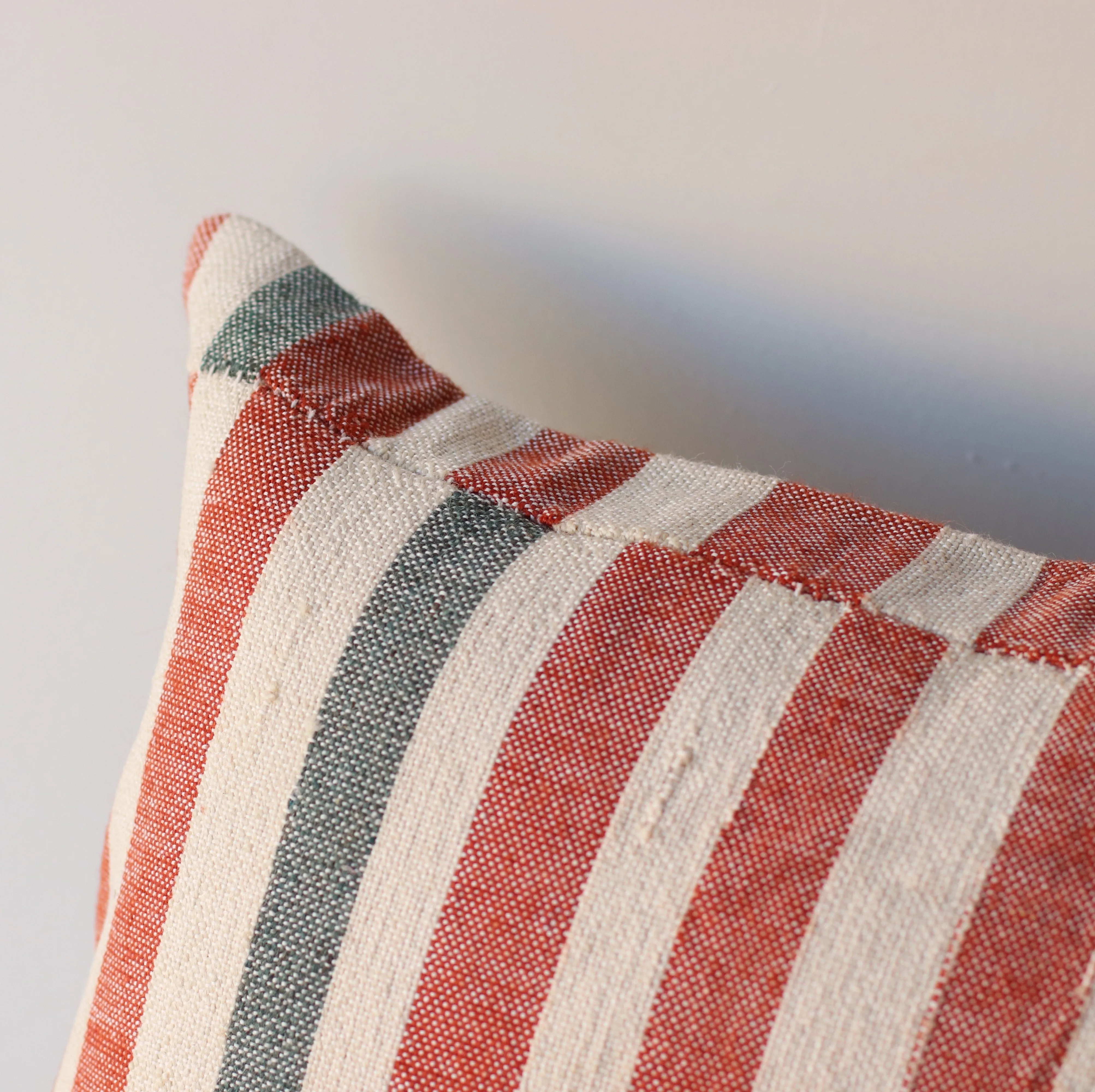 Kilim Pillow | Brick Red Stripe, includes insert, 18"