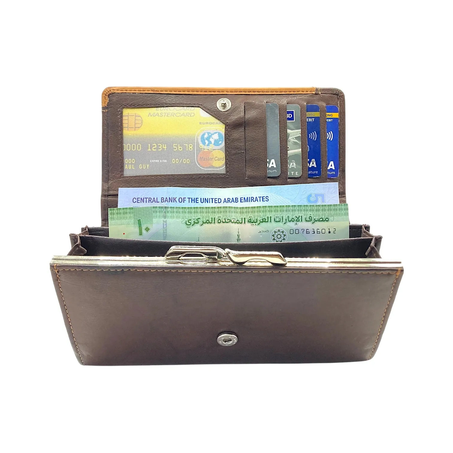 Ladies Clutch, Full Grain Leather wallet For Women  # 1686AF