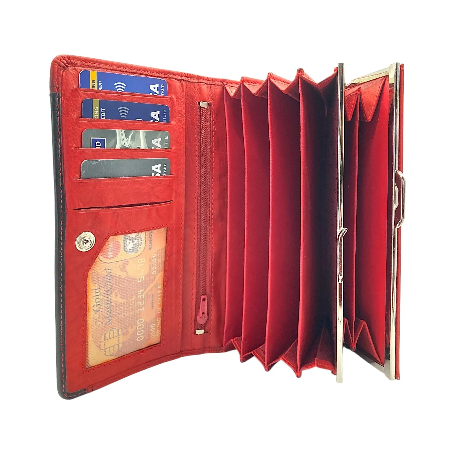 Ladies Clutch, Full Grain Leather wallet For Women  # 1686AF