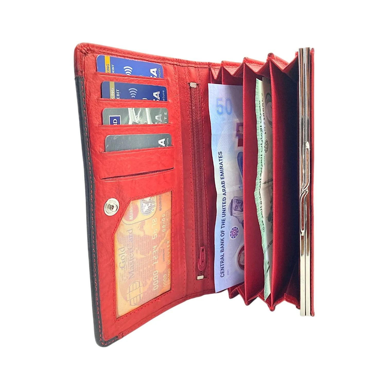 Ladies Clutch, Full Grain Leather wallet For Women  # 1686AF