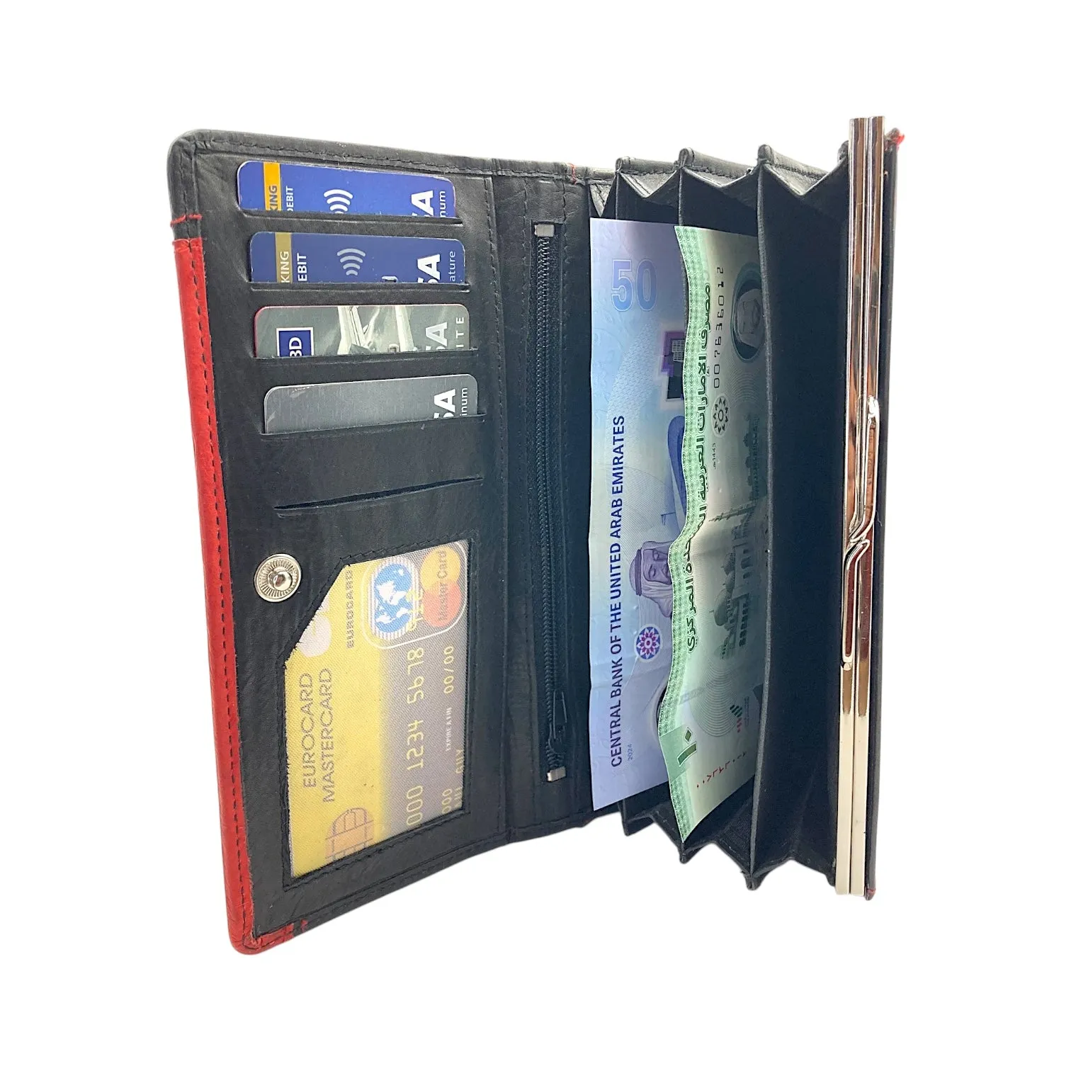 Ladies Clutch, Full Grain Leather wallet For Women  # 1686AF