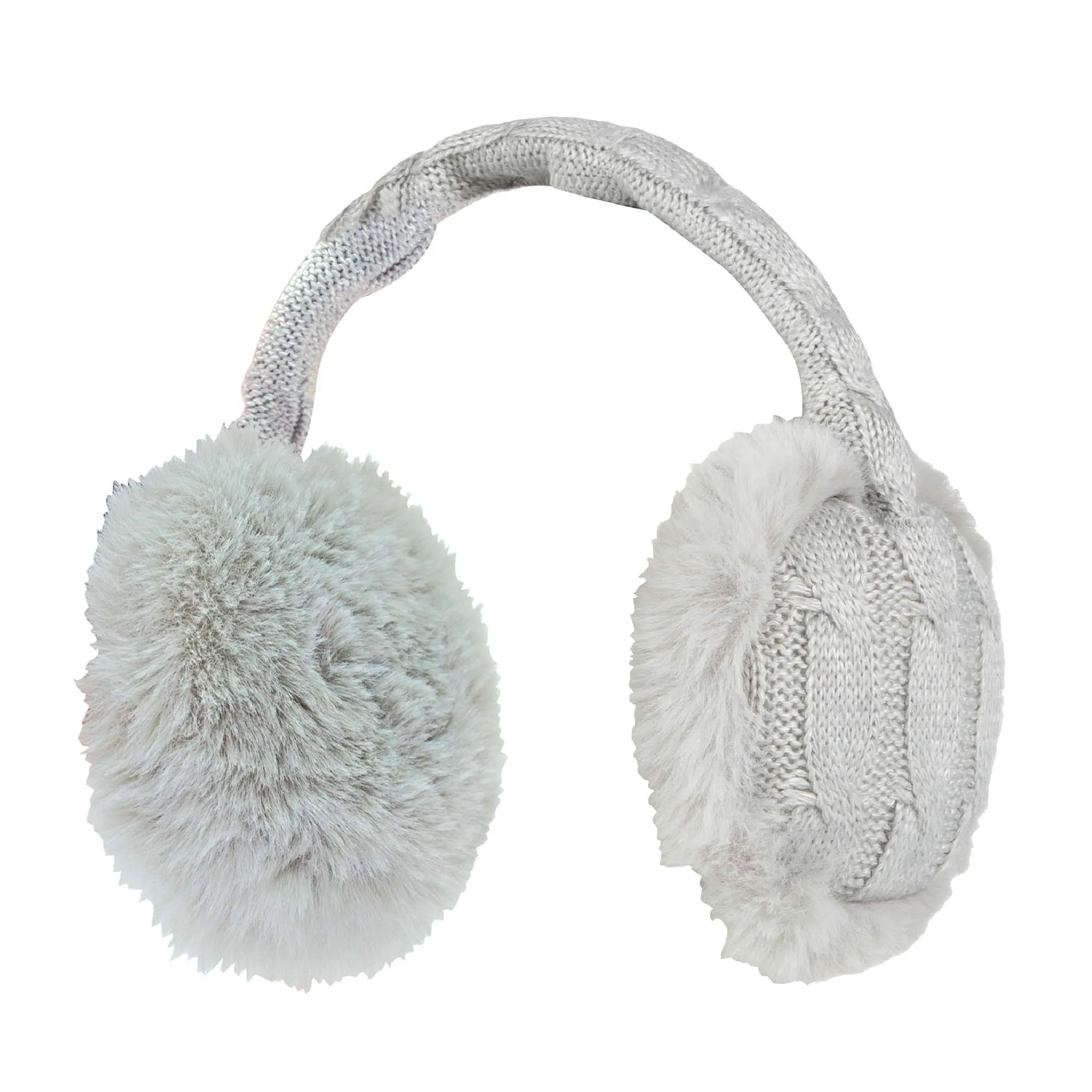 Ladies Winter Knitted Cold Weather Faux Fur Ear Muffs