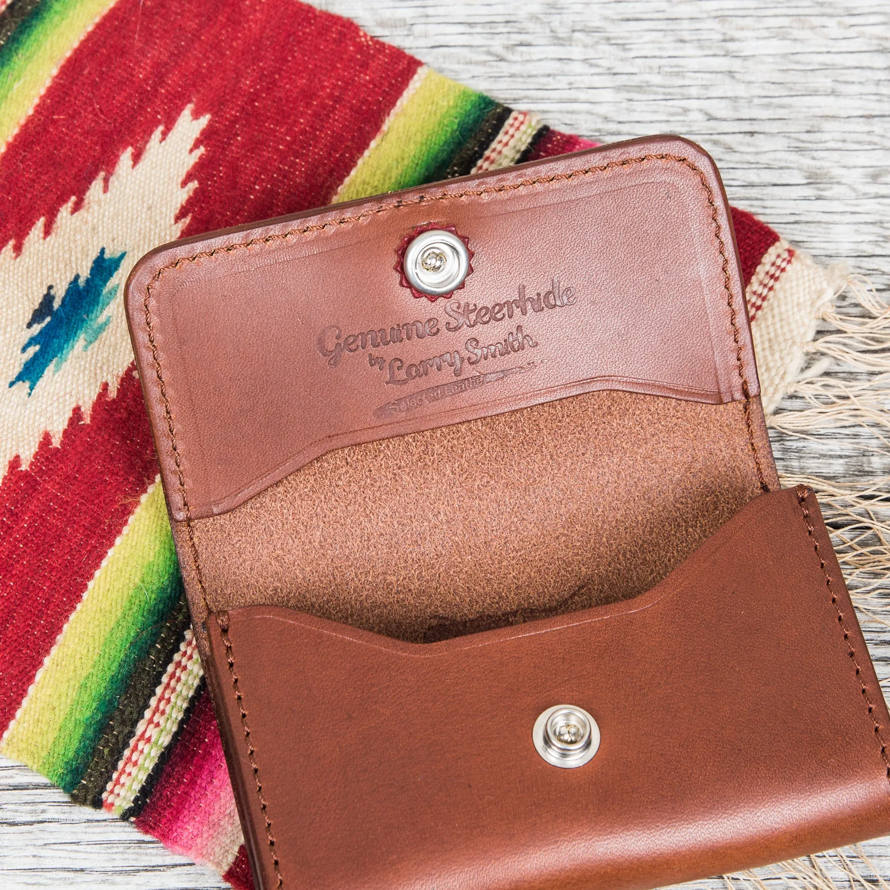 Larry Smith Leather Card Case LT-0065 Brown