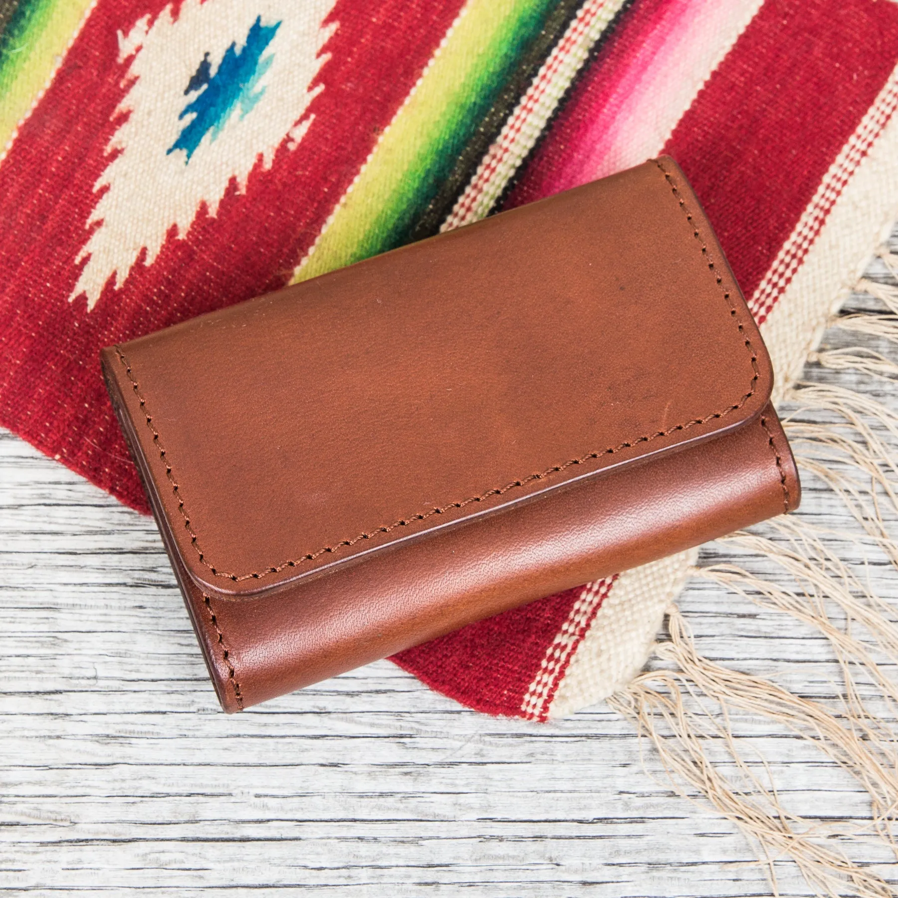 Larry Smith Leather Card Case LT-0065 Brown