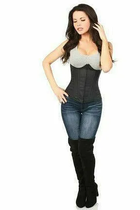 Lavish Black Cotton Underbust Corset