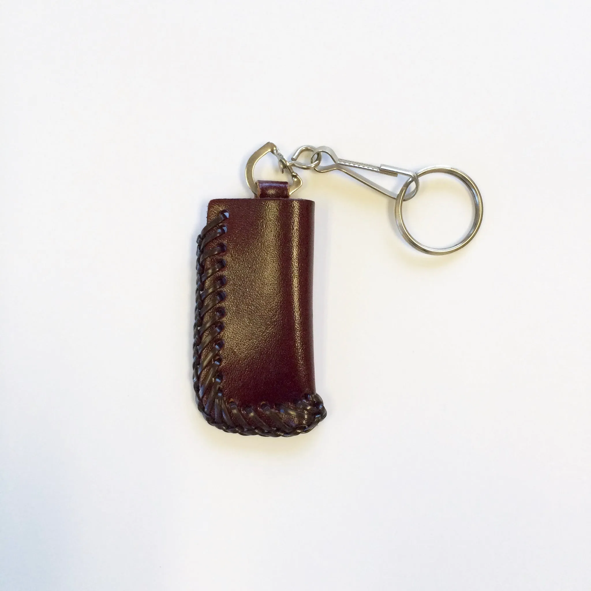 LC02-46  Laced Lighter Case- Plain Brown