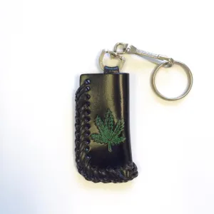 LC02-78  Laced Lighter Case- Pot Leaf
