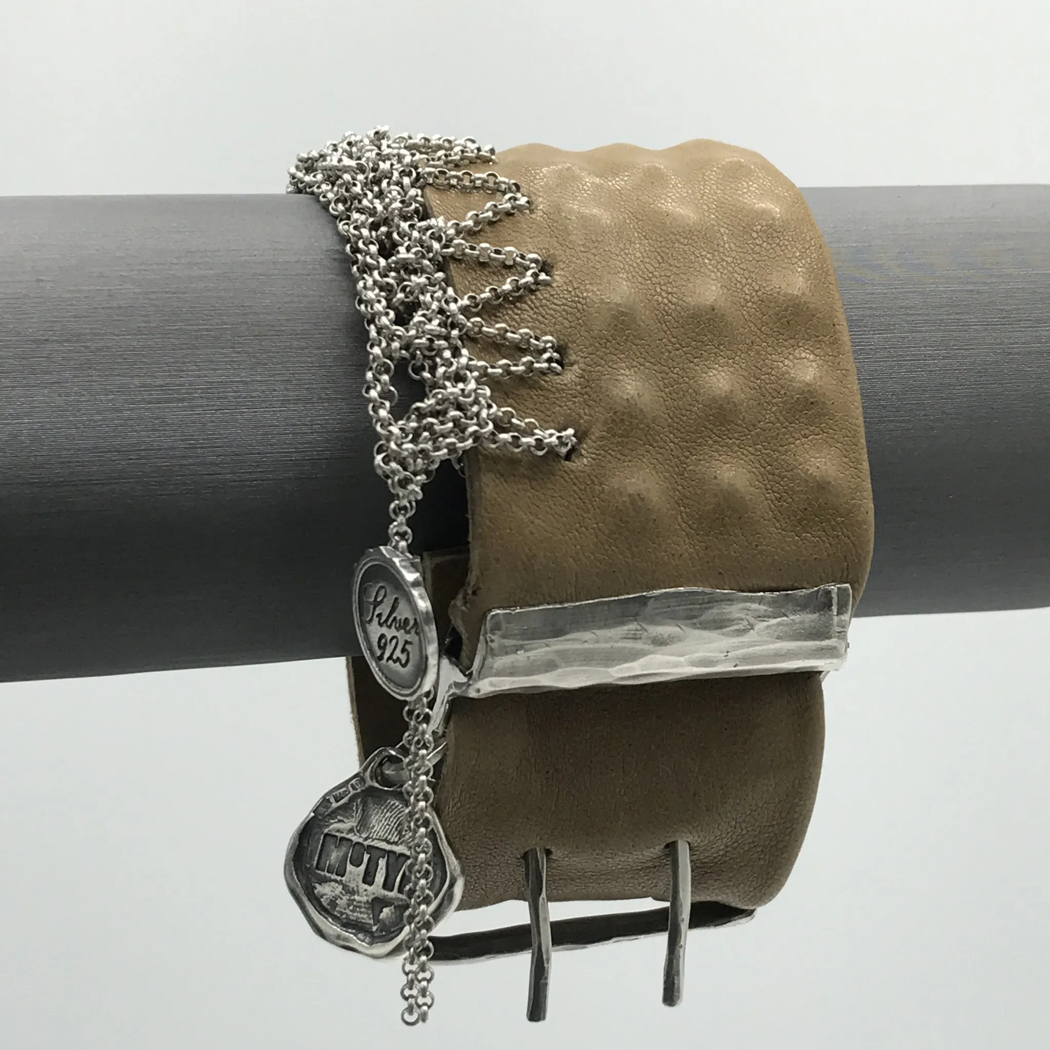 Leather & Silver Bracelet