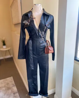 Leather Belted Jumper