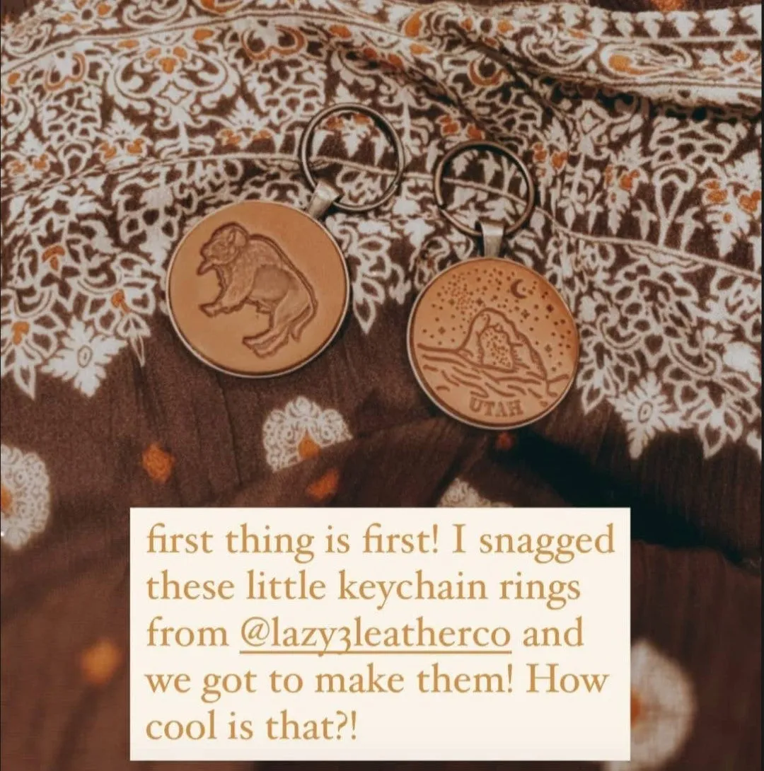 Leather Buffalo Keychain