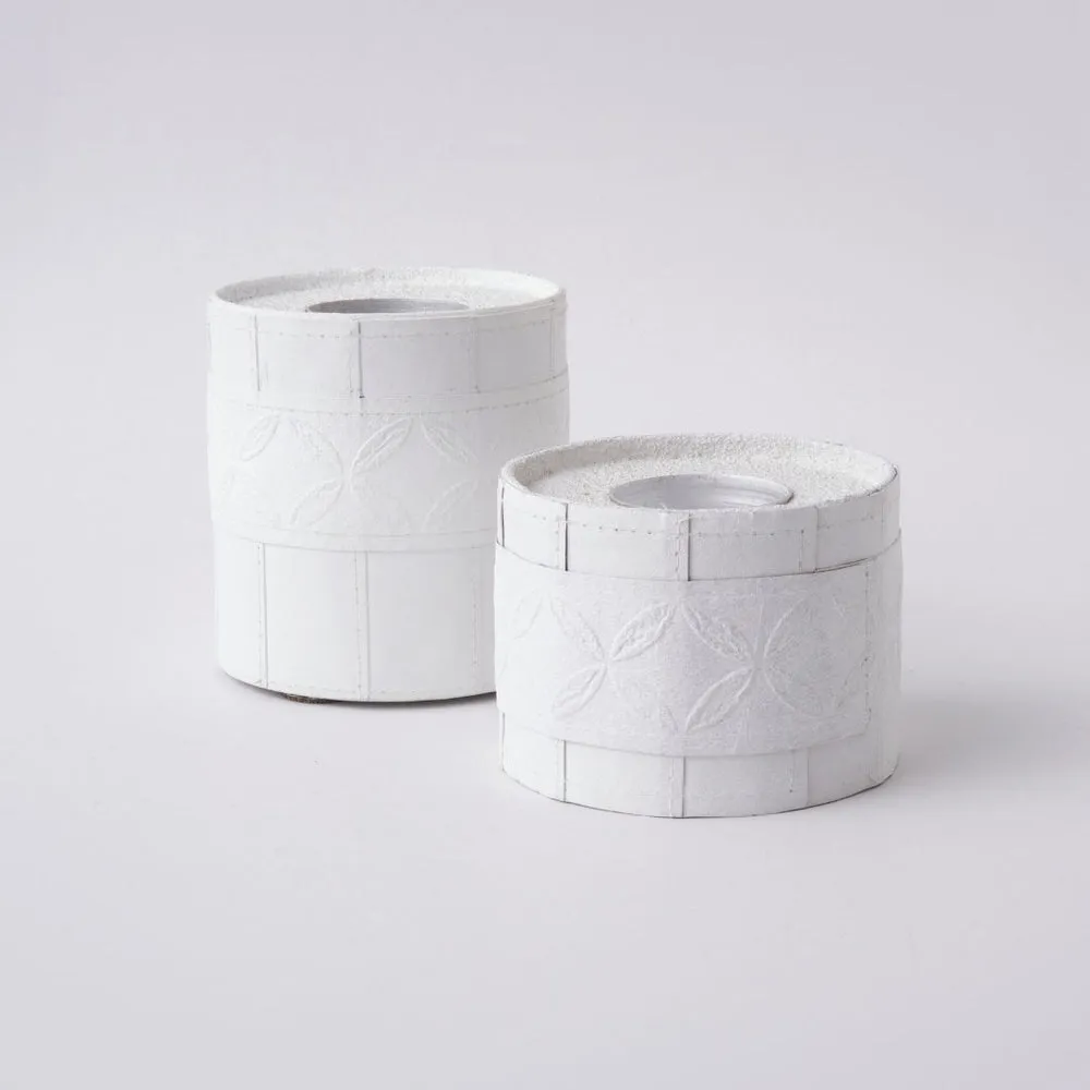 Leather-Look Tea Light Holders