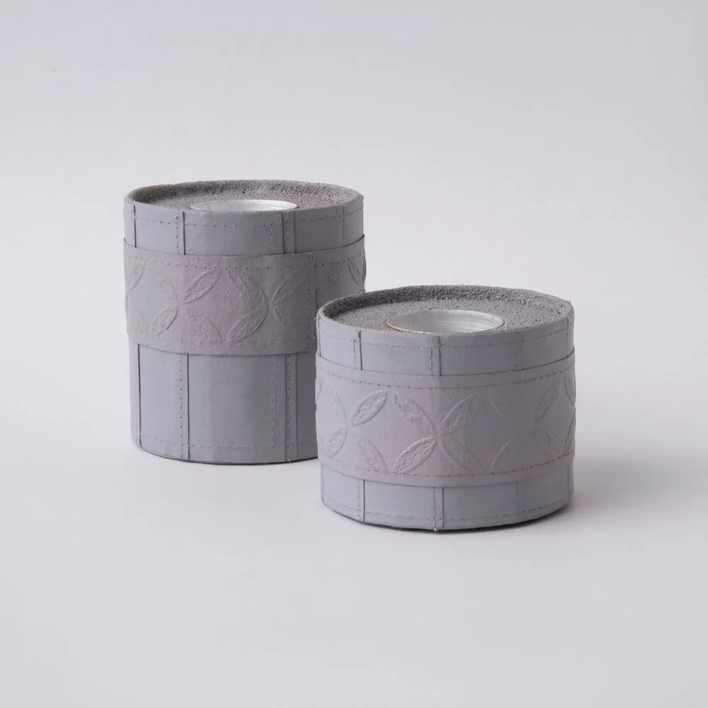 Leather-Look Tea Light Holders