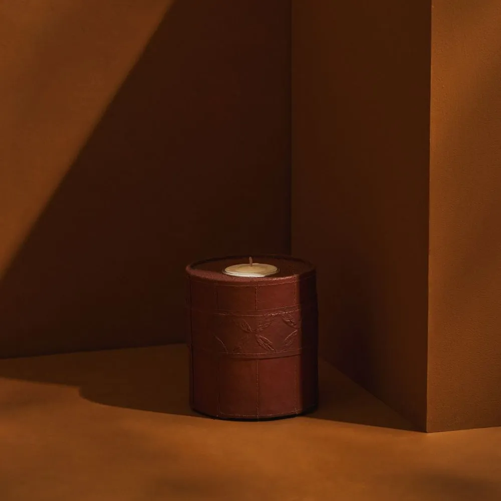 Leather-Look Tea Light Holders