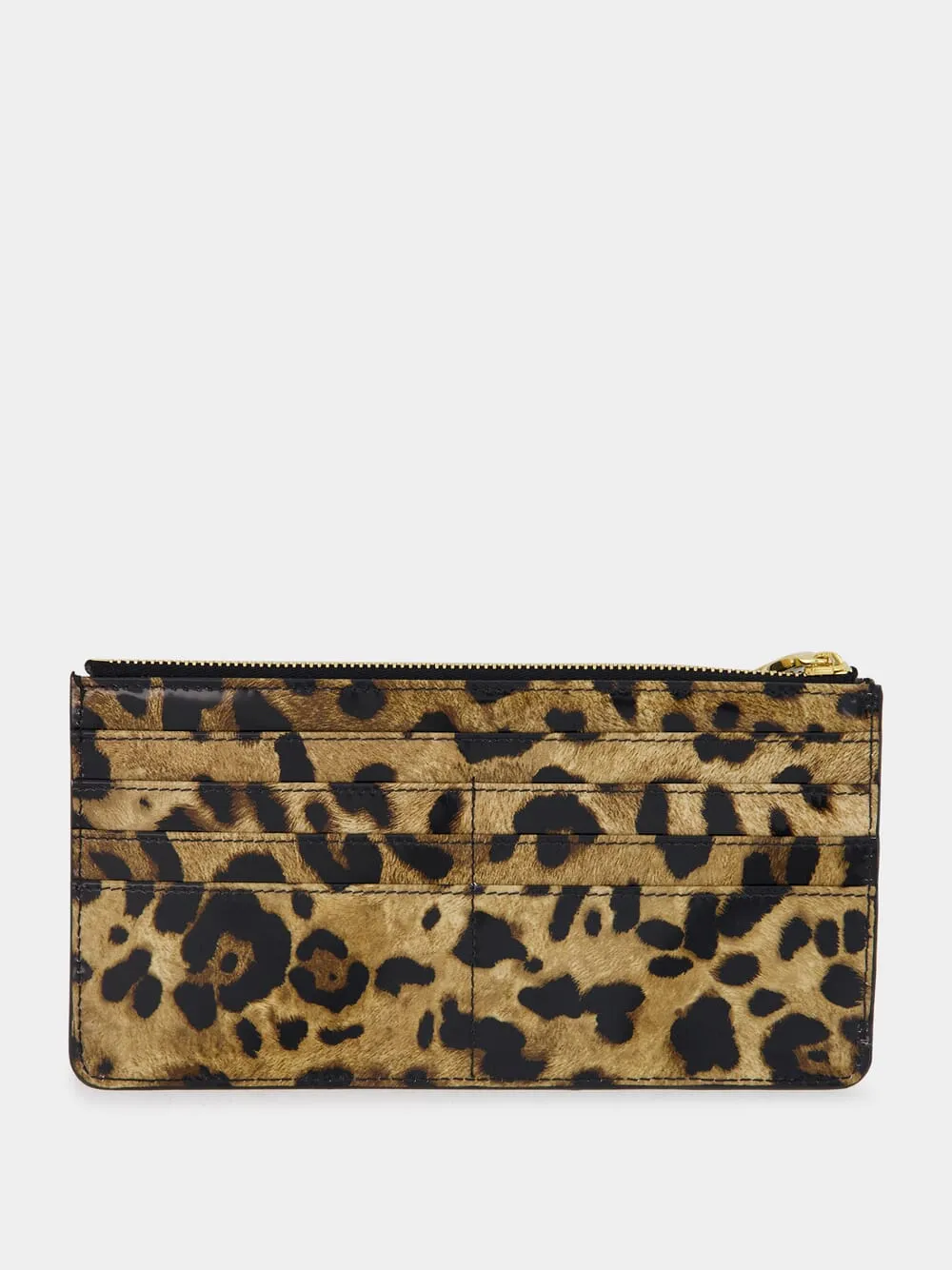 Leopard Print Zip Card Holder