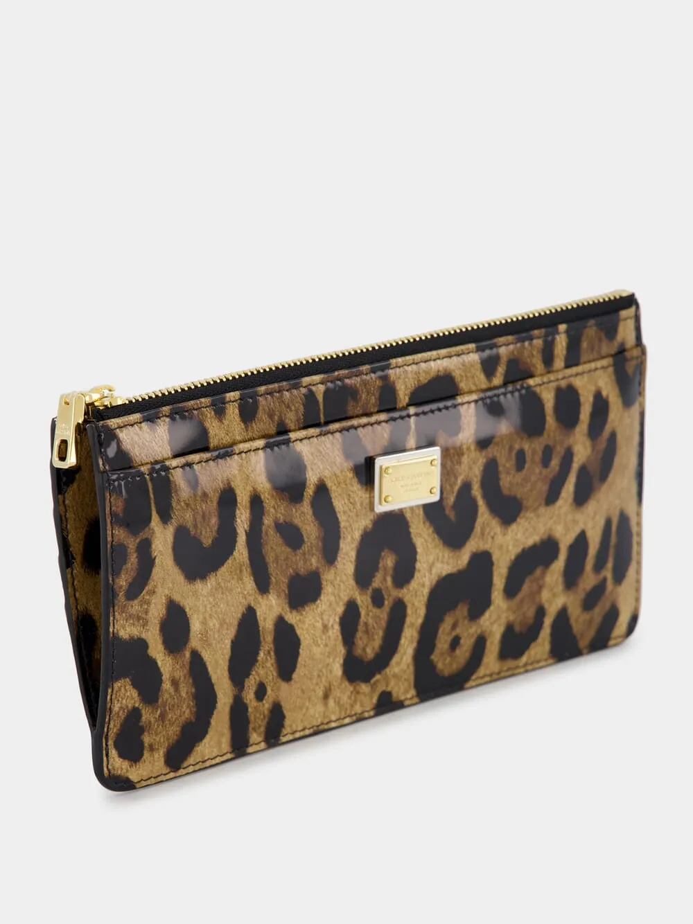 Leopard Print Zip Card Holder