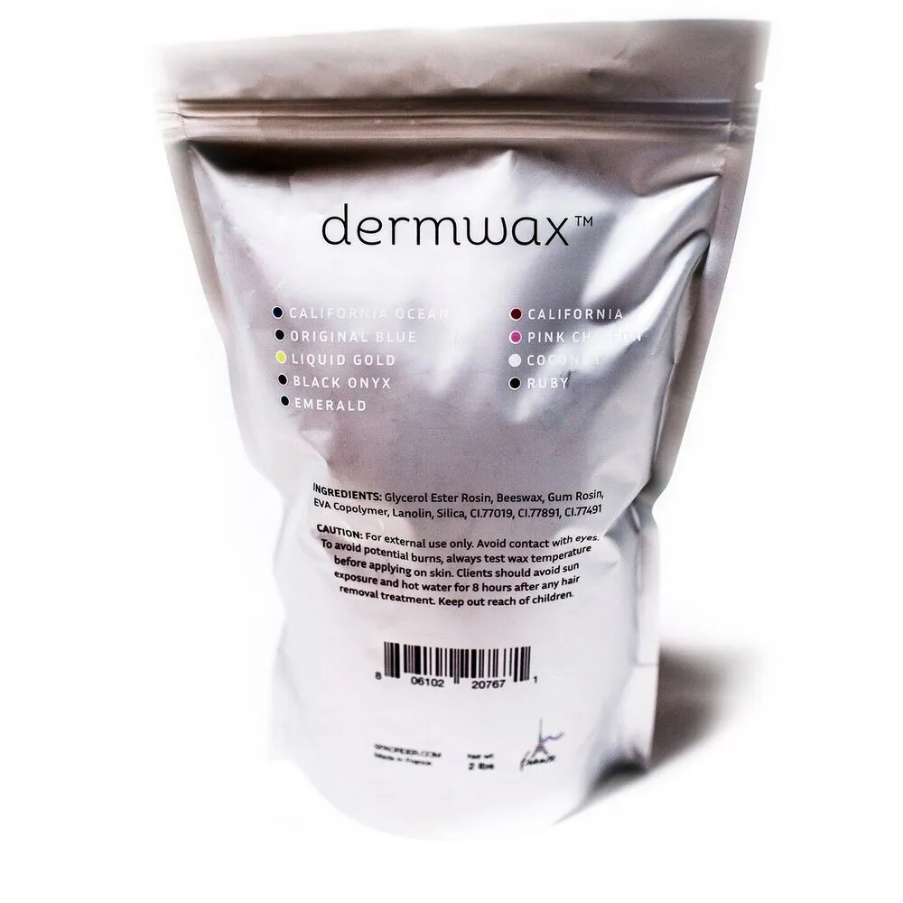 Liquid Gold - Stripless Hard Wax Beads / 2 lb Bag / Case of 4 Bags = 8 lbs Total by Dermwax