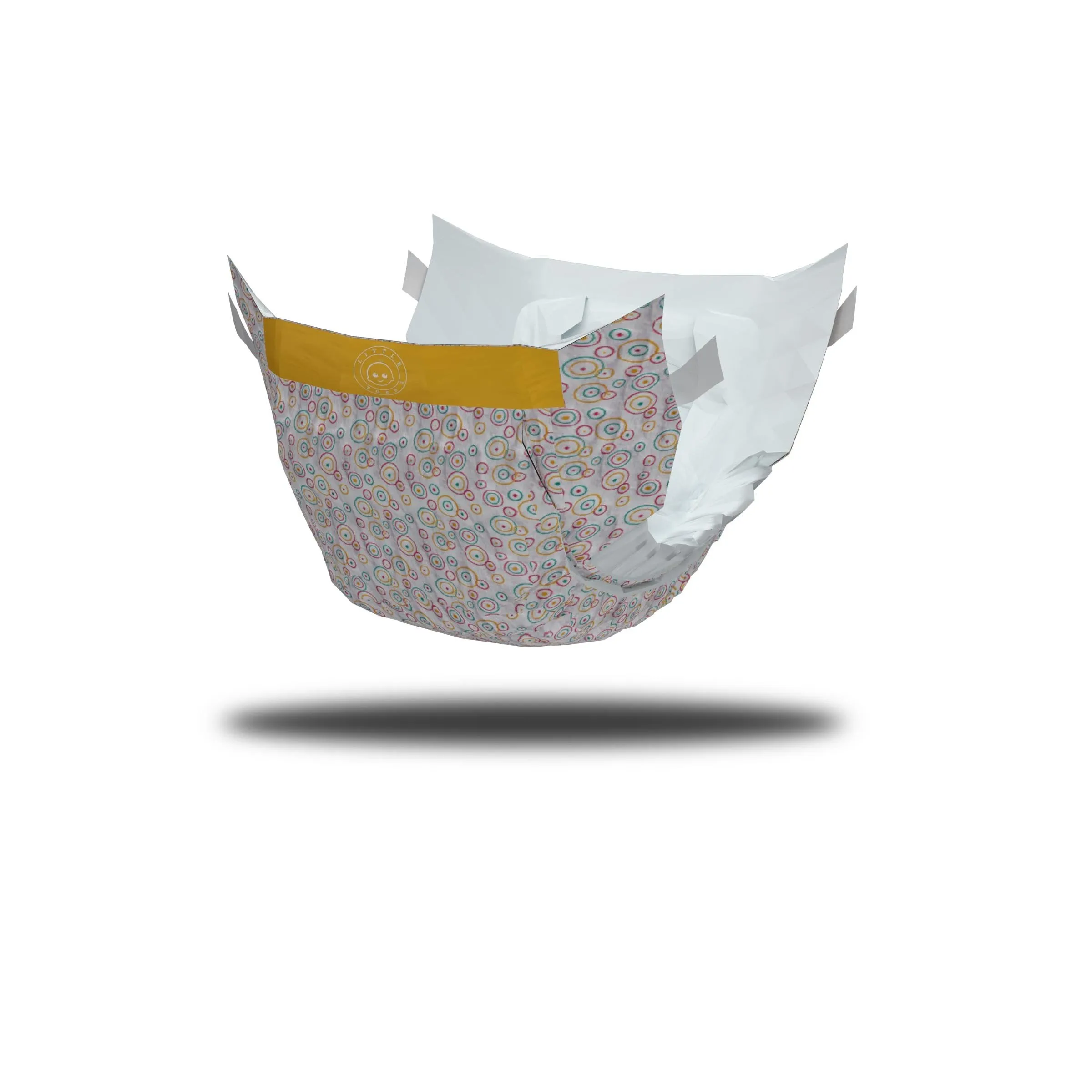 Little Toes Disposable Biodegradable Bamboo Diapers - 36 Pack Size Newborn, Small, Medium and Large