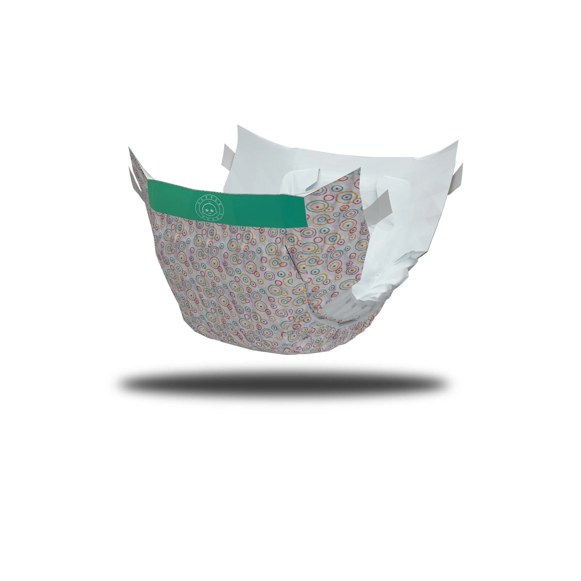 Little Toes Disposable Biodegradable Bamboo Diapers - 36 Pack Size Newborn, Small, Medium and Large