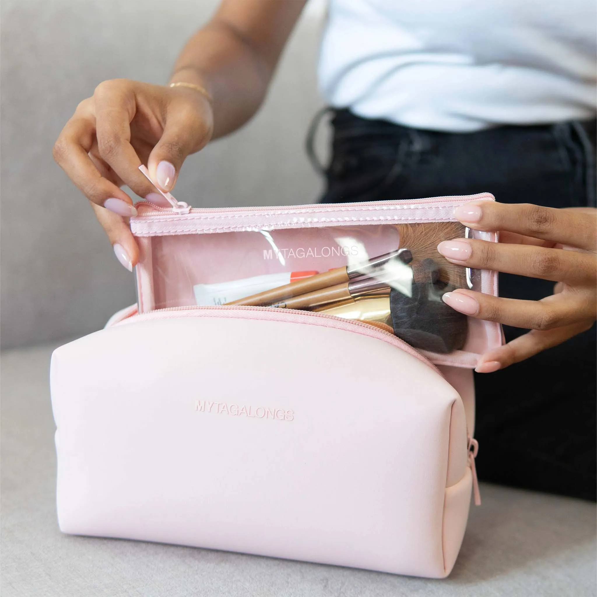 Loaf Make Up Bag with Brush Set