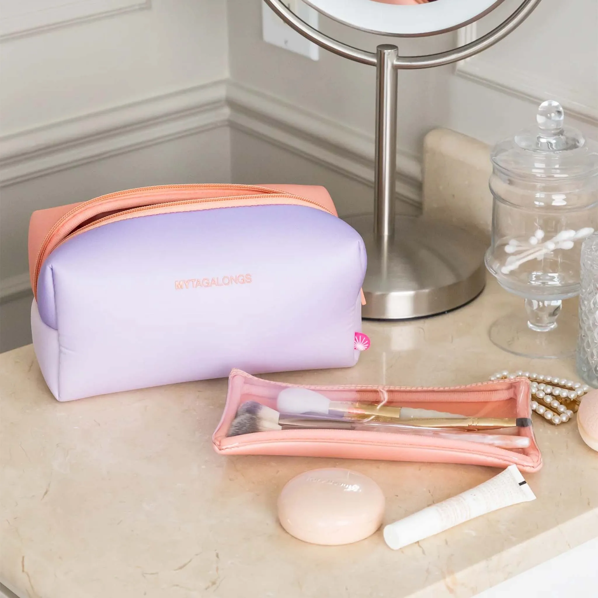Loaf Make Up Bag with Brush Set