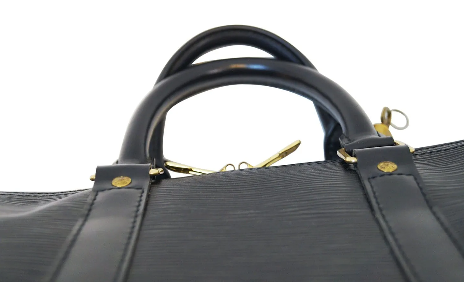 LOUIS VUITTON Epi Leather Black Keepall 45 Travel Boston Bag