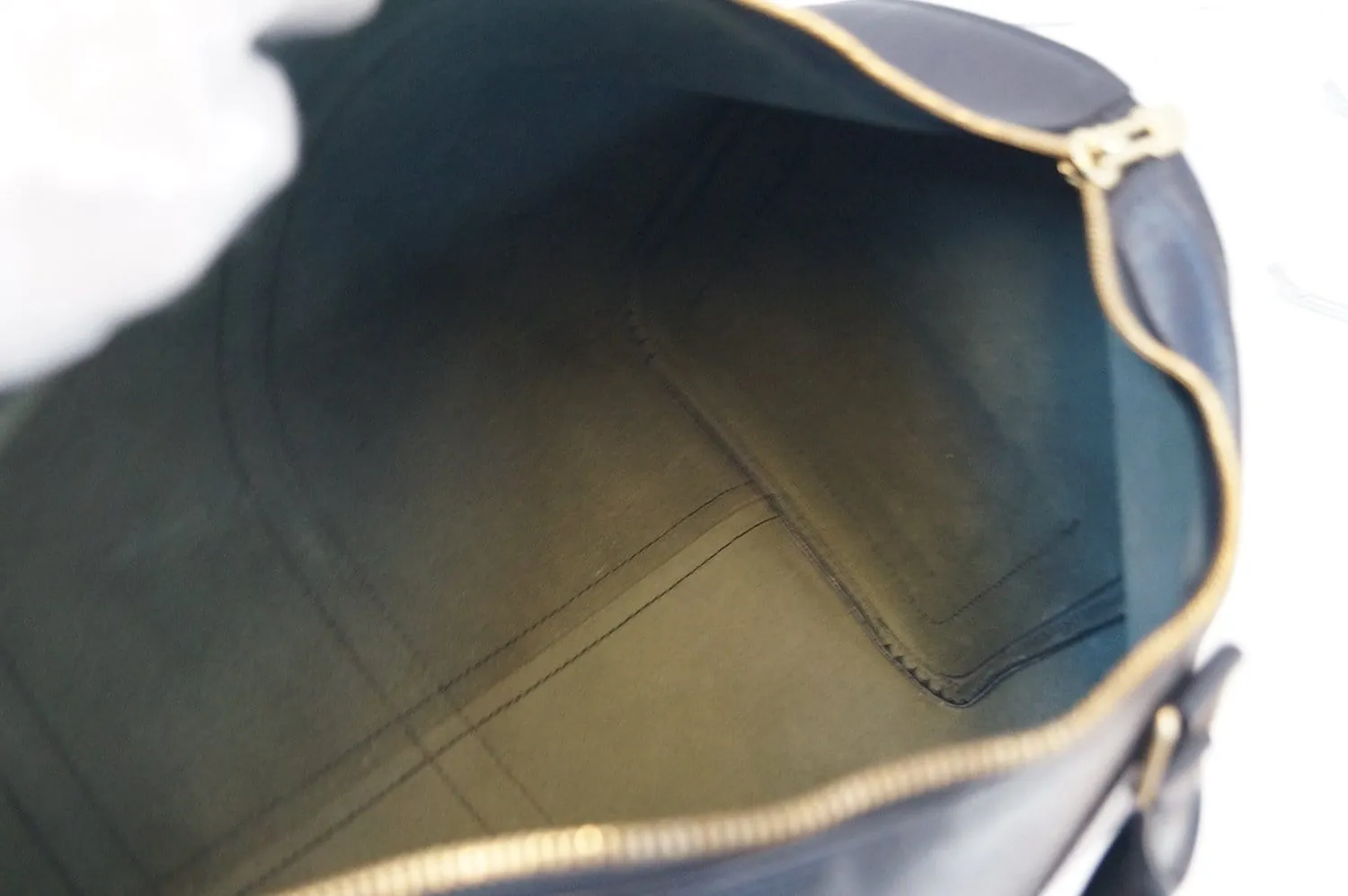 LOUIS VUITTON Epi Leather Black Keepall 45 Travel Boston Bag