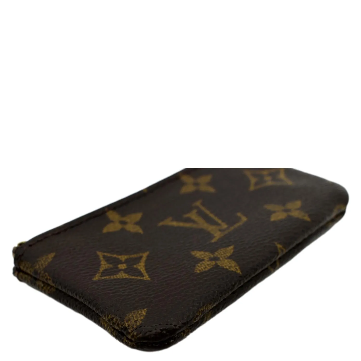 LOUIS VUITTON Key Coin Pouch Monogram Canvas Brown