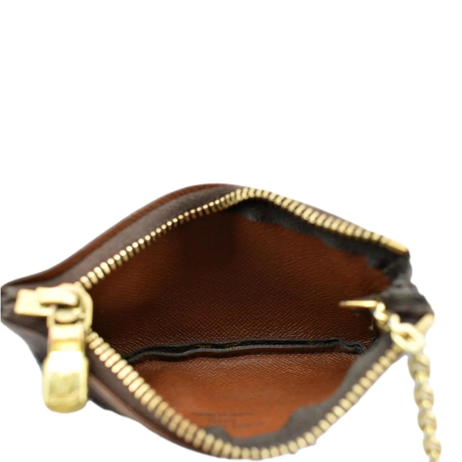 LOUIS VUITTON Key Coin Pouch Monogram Canvas Brown