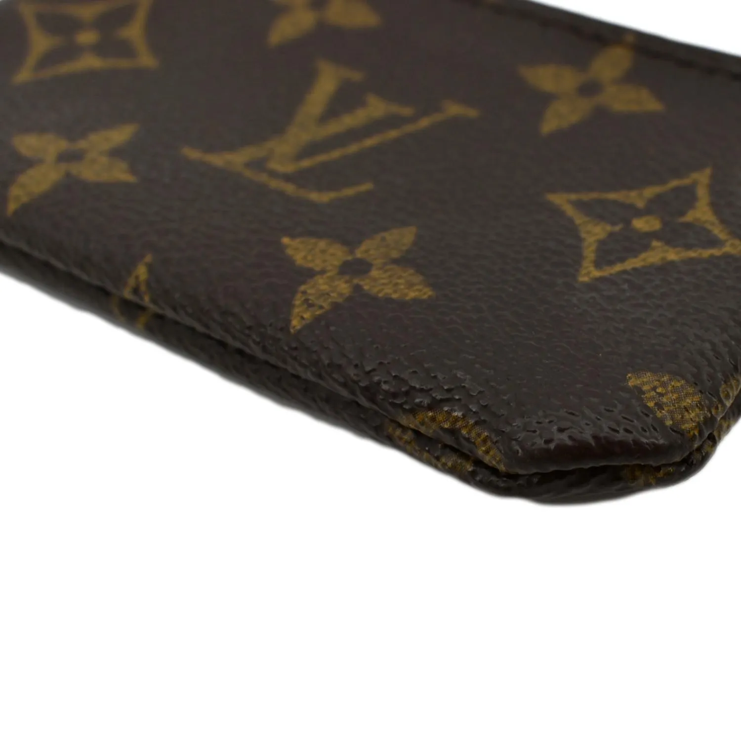 LOUIS VUITTON Key Coin Pouch Monogram Canvas Brown