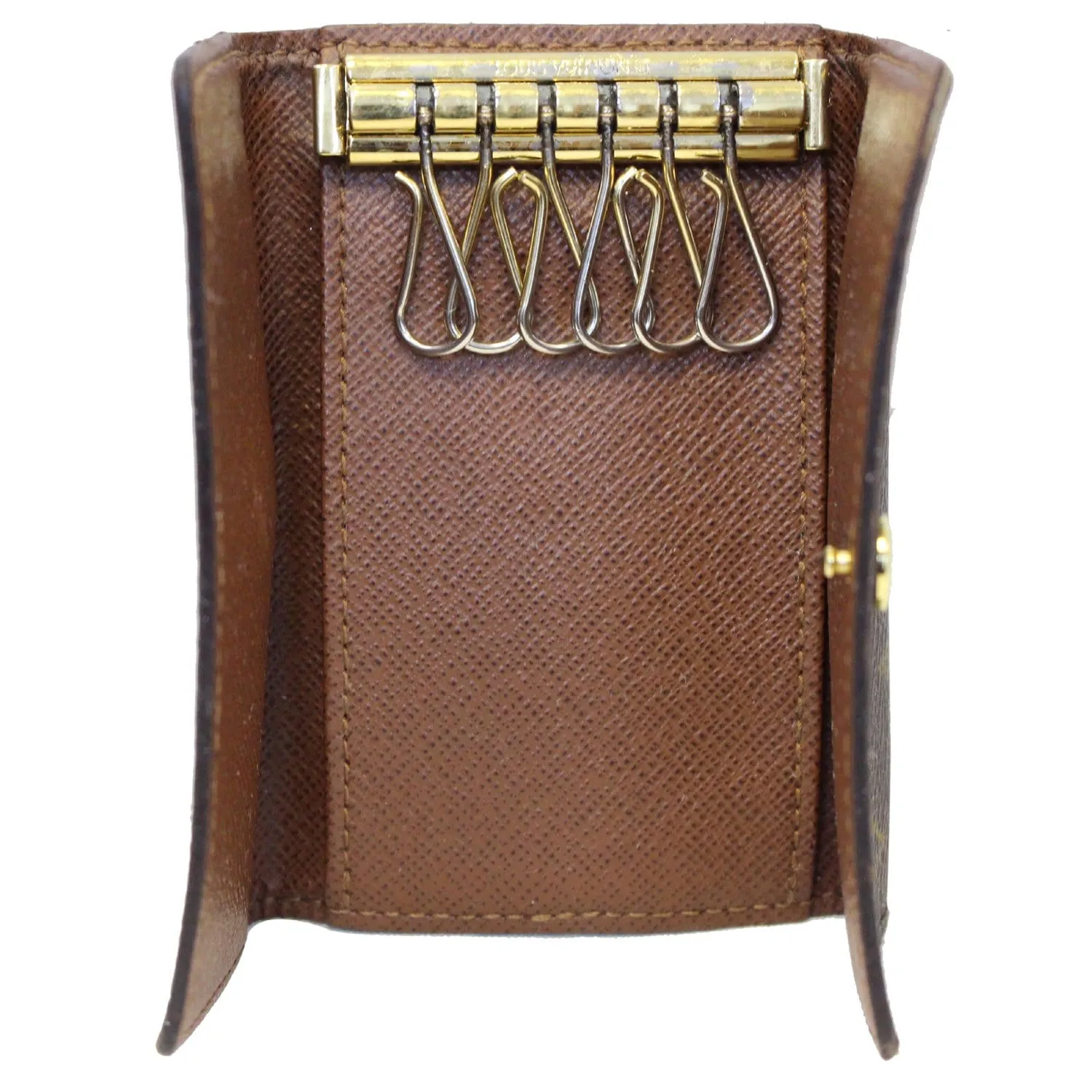 LOUIS VUITTON Monogram Canvas 6 Key Holder Brown