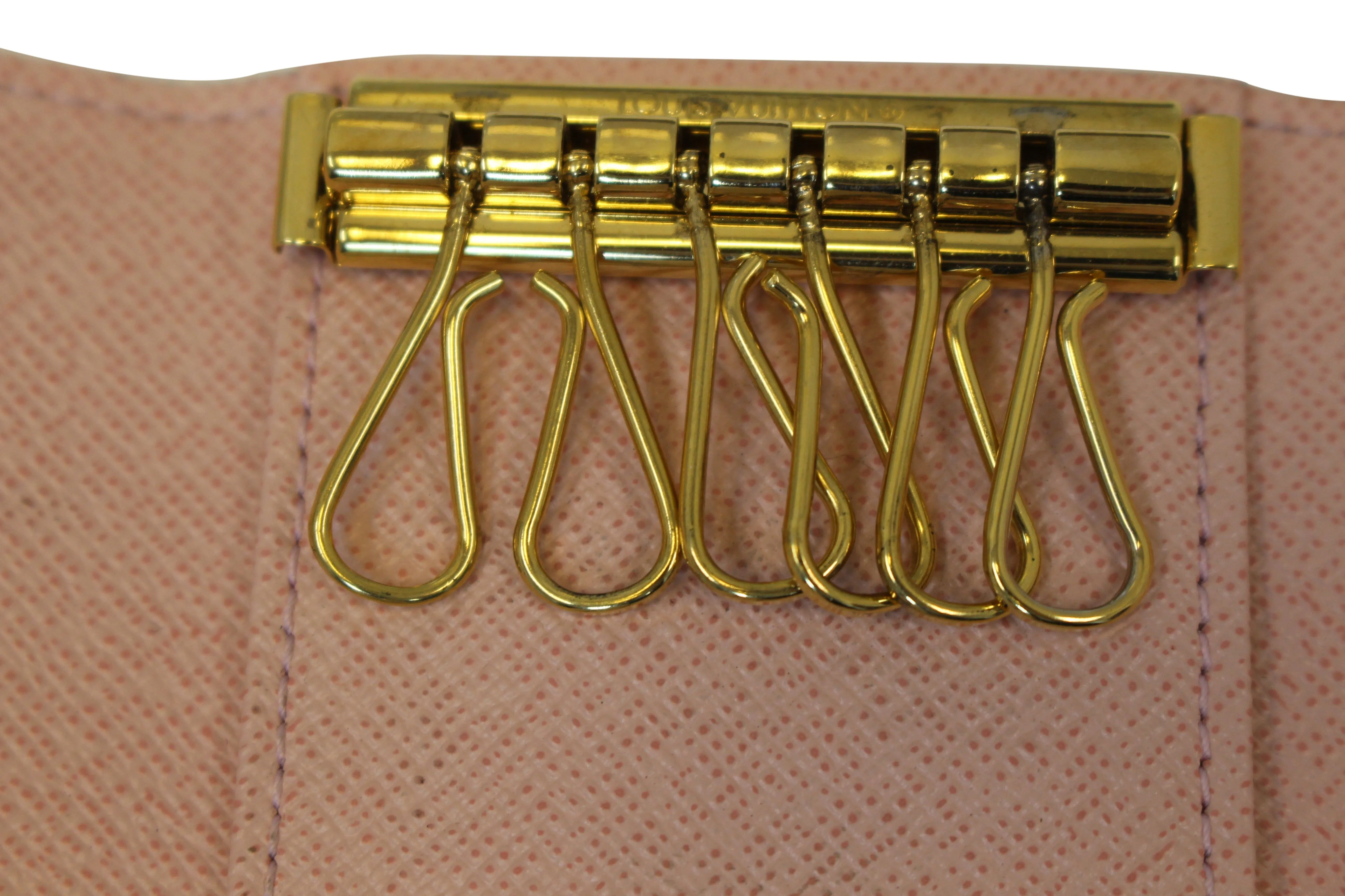 LOUIS VUITTON Monogram Canvas 6 Key Holder Rose Ballerine