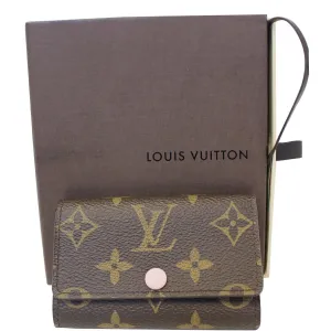 LOUIS VUITTON Monogram Canvas 6 Key Holder Rose Ballerine
