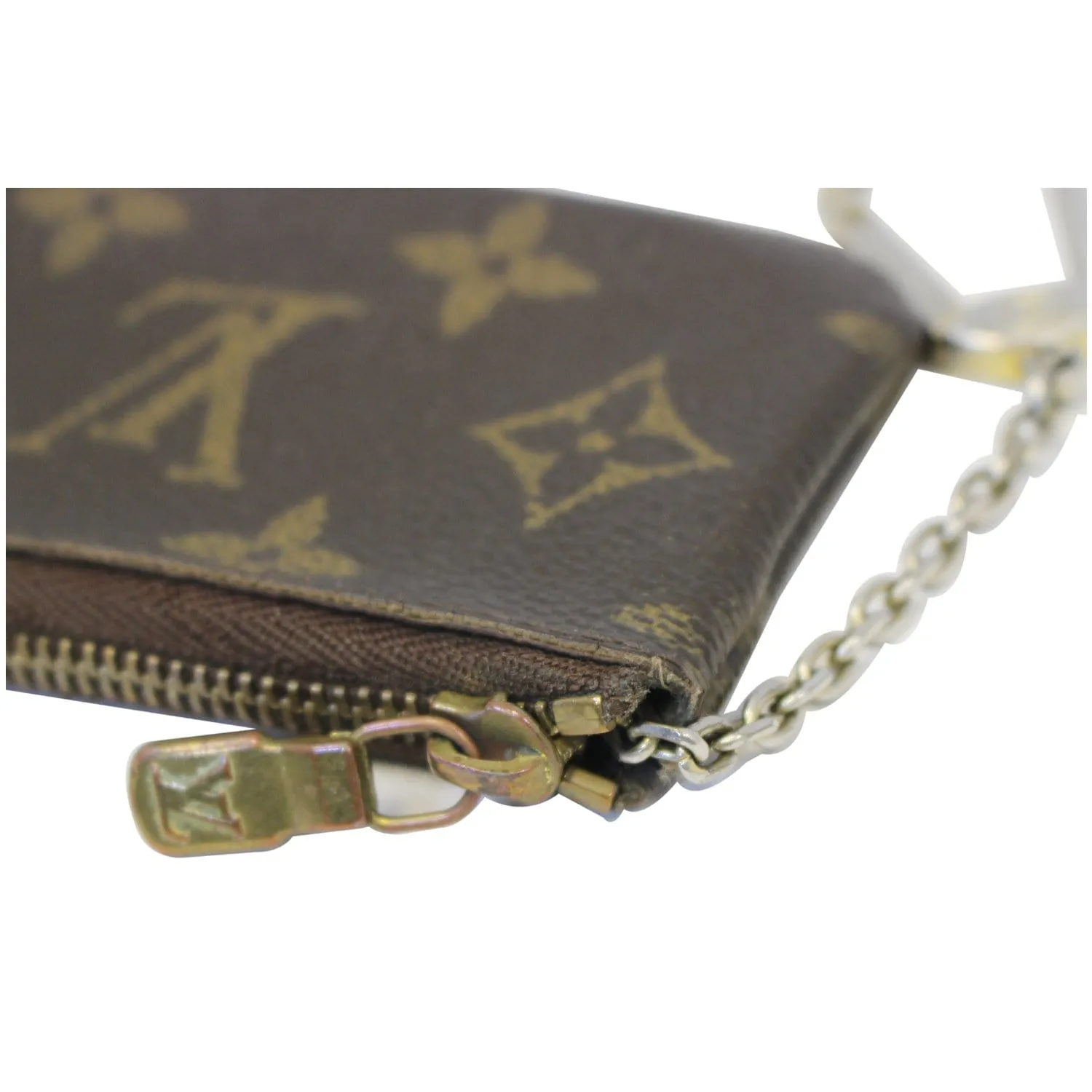 LOUIS VUITTON Monogram Canvas Pochette Key Cles Coin Case