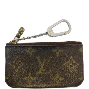 LOUIS VUITTON Monogram Canvas Pochette Key Cles Coin Case