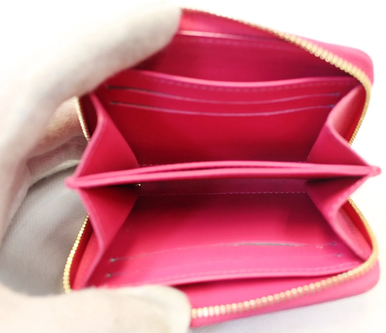 LOUIS VUITTON Vernis Leather Rosepop Zippy Coin Purse