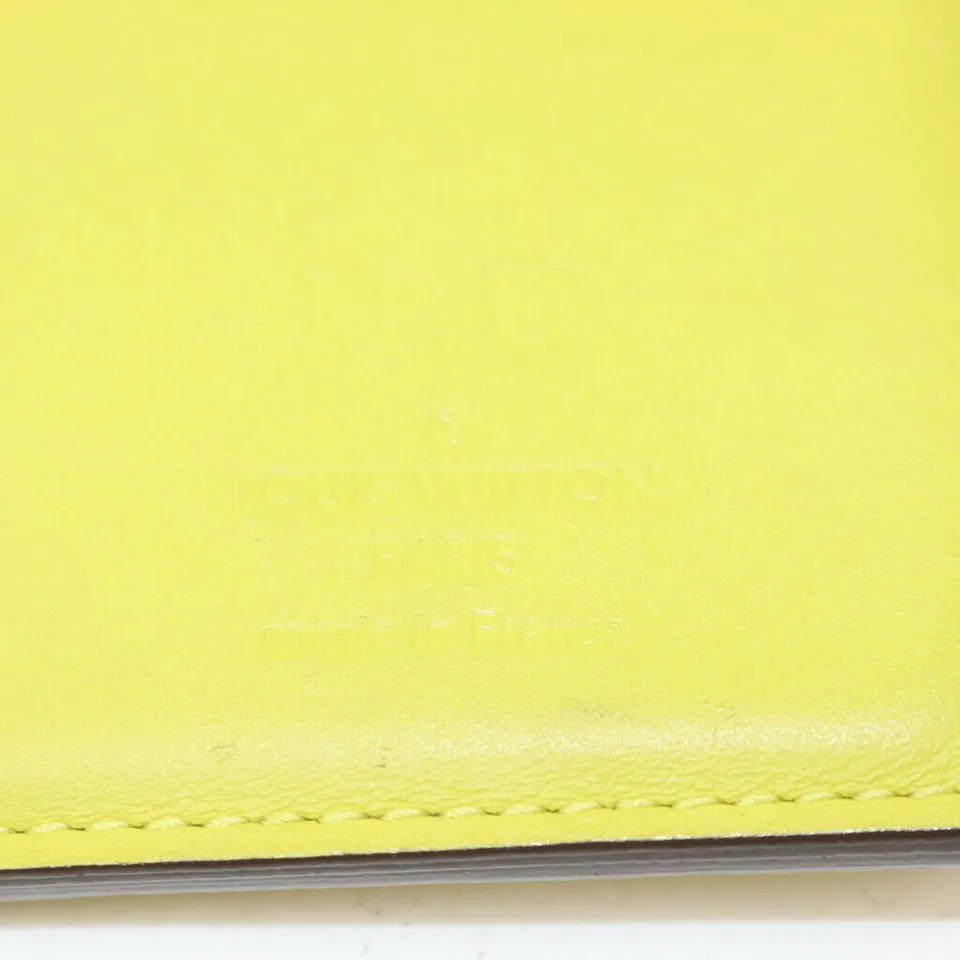 Louis Vuitton Yellow Damier Infini Leather Brazza Long Flap Wallet  863366