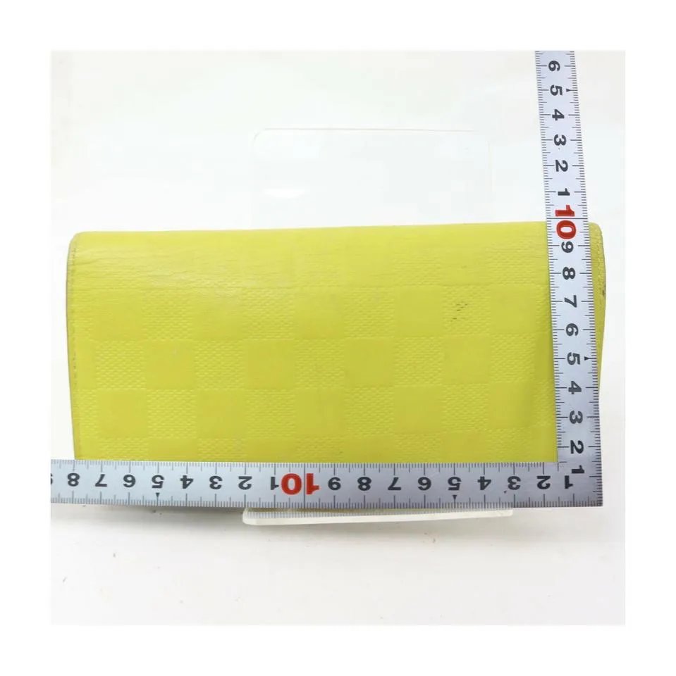 Louis Vuitton Yellow Damier Infini Leather Brazza Long Flap Wallet  863366