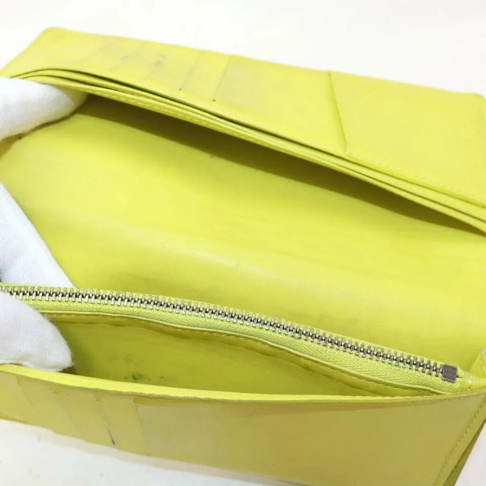 Louis Vuitton Yellow Damier Infini Leather Brazza Long Flap Wallet  863366