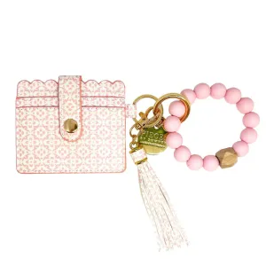 LP: Porto Tiles Blush Keychain Wristlet Wallet